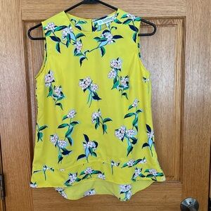 Coolibar UPF 50+ Yellow Floral Sleeveless Top. Size XS
